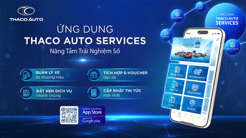 Ứng dụng THACO AUTO Services nâng tầm trải nghiệm dịch vụ khách hàng.
