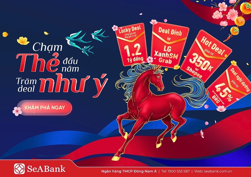 SeABank ưu đãi thẻ tín dụng, kích cầu tiêu dùng dịp Tết